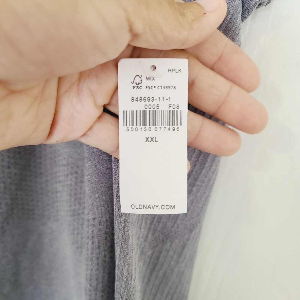 NWT Old Navy Gray Racerback Tank Top Size XXL - Picture 3 of 4